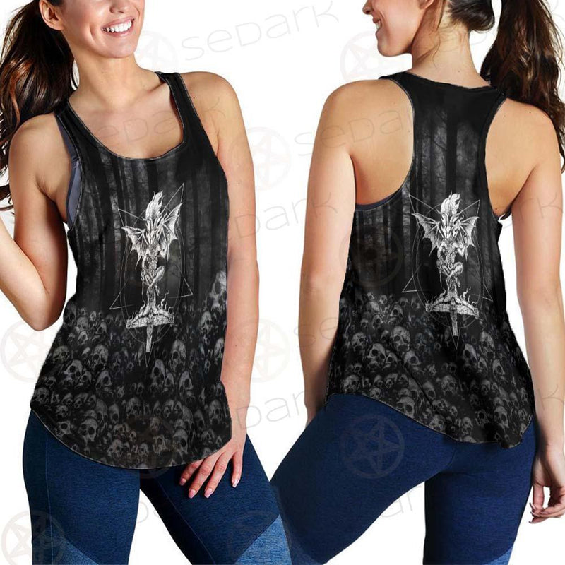 Skull Satan Cross Inverted SED-0491 Women Tank Top