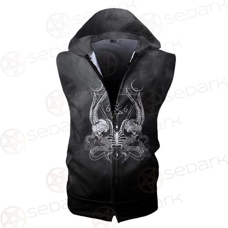 Satanic 666 SED-0492 Zip Sleeveless Hoodie