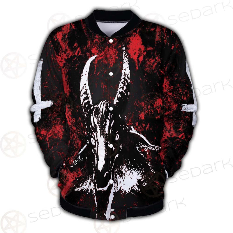 Satan Head Cross Inverted SED-0493 Button Jacket