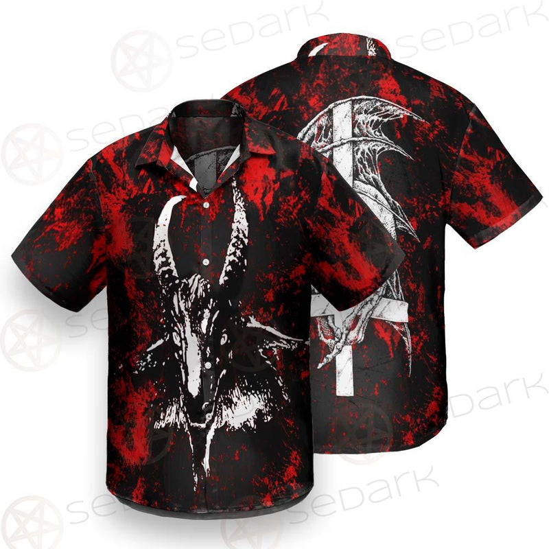 Satan Head Cross Inverted SED-0493 Shirt Allover
