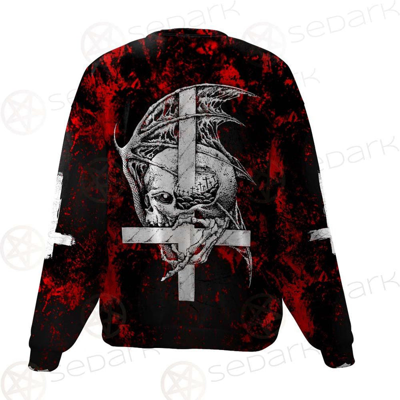 Satan Head Cross Inverted SED-0493 Unisex Sweatshirt