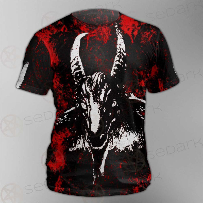 Satan Head Cross Inverted SED-0493 Unisex T-shirt