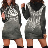 Viking Symbols SED-0494 Hoodie Dress