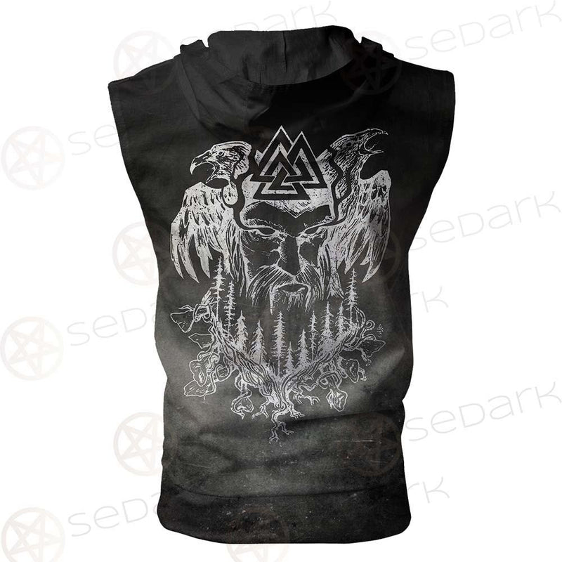 Viking Symbols SED-0494 Zip Sleeveless Hoodie