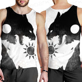 Viking Black And White SED-0495 Men Tank-tops