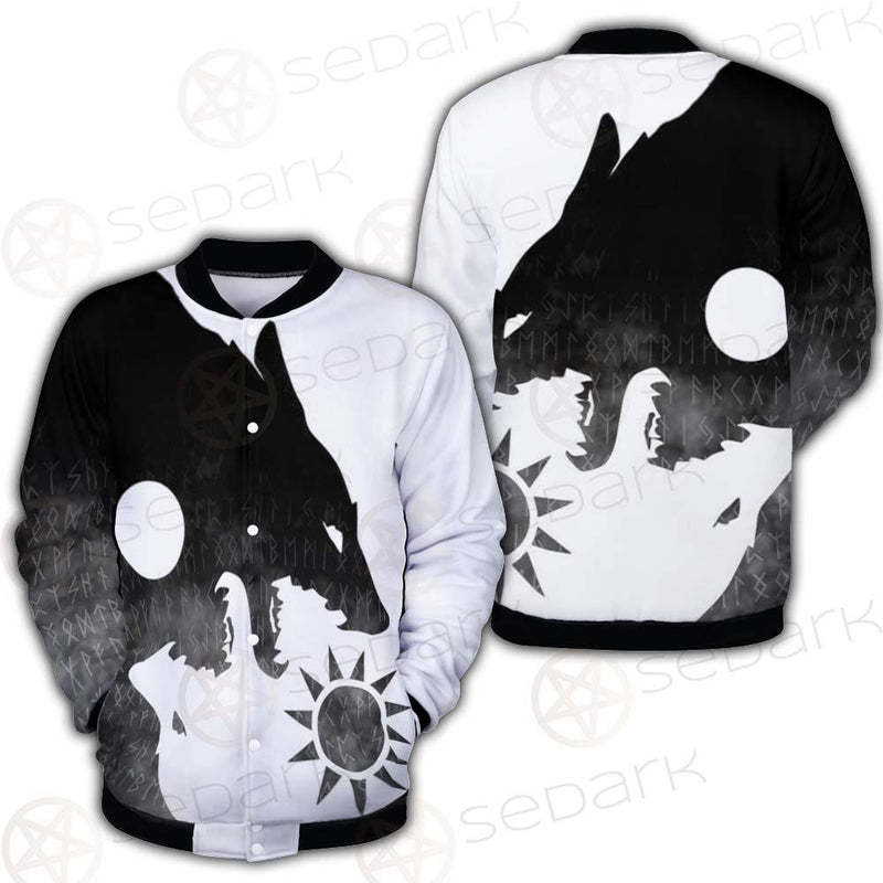 Viking Black And White SED-0495 Button Jacket