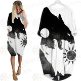 Viking Black And White SED-0495 Batwing Pocket Dress