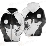 Viking Black And White SED-0495 Hoodie & Zip Hoodie Raglan