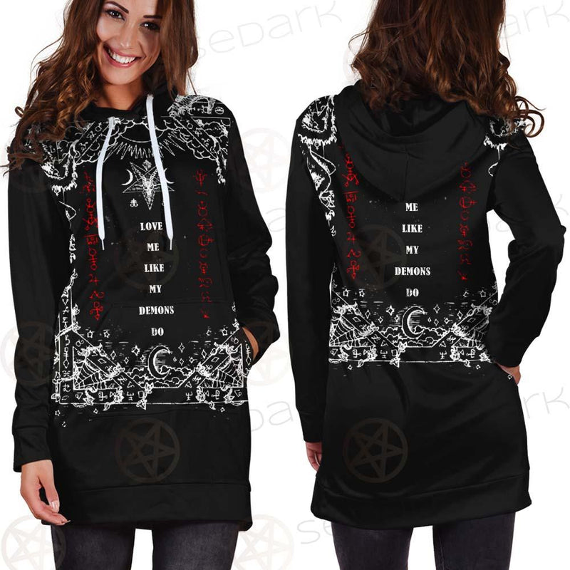 Love Me Like My Demons Do SED-0496 Hoodie Dress