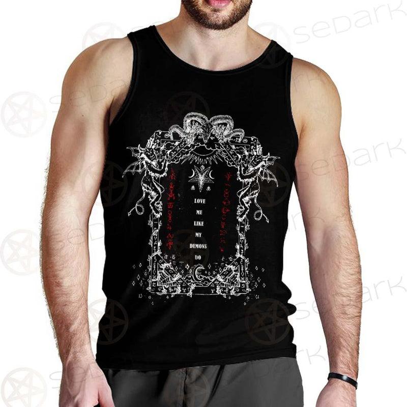 Love Me Like My Demons Do SED-0496 Men Tank-tops