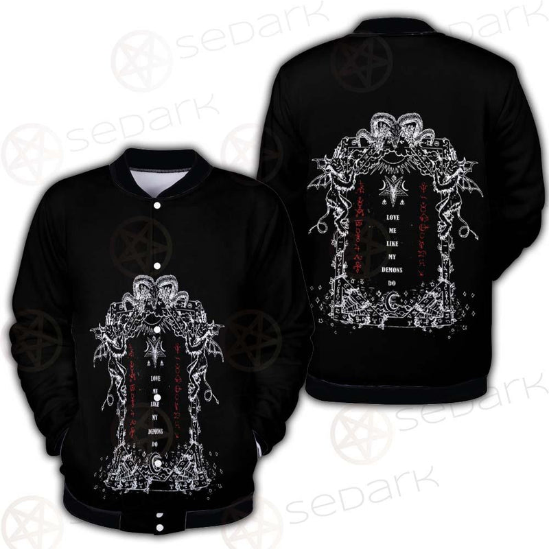 Love Me Like My Demons Do SED-0496 Button Jacket
