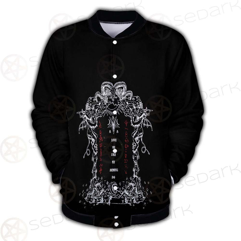 Love Me Like My Demons Do SED-0496 Button Jacket