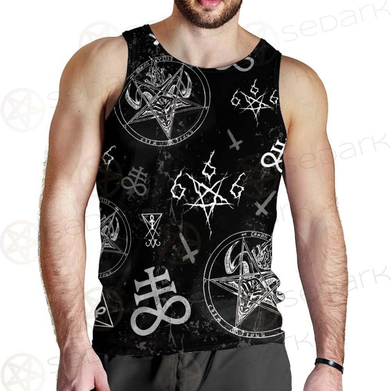 Satan Symbols SED-0497 Men Tank-tops