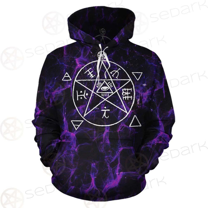 Satan Cross Inverted Purple SED-0499 Hoodie & Zip Hoodie