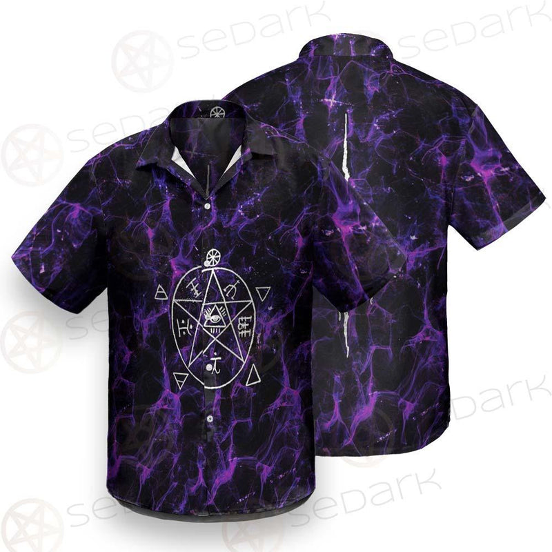 Satan Cross Inverted Purple SED-0499 Shirt Allover