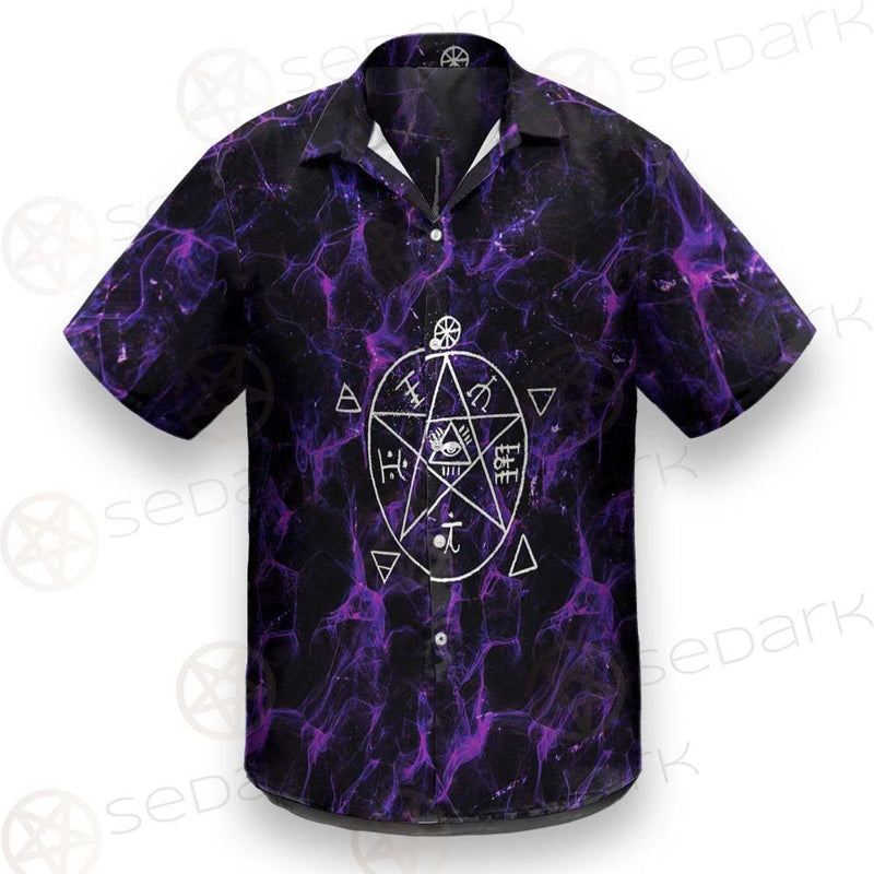 Satan Cross Inverted Purple SED-0499 Shirt Allover