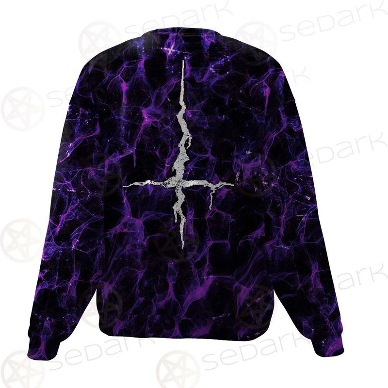 Satan Cross Inverted Purple SED-0499 Unisex Sweatshirt