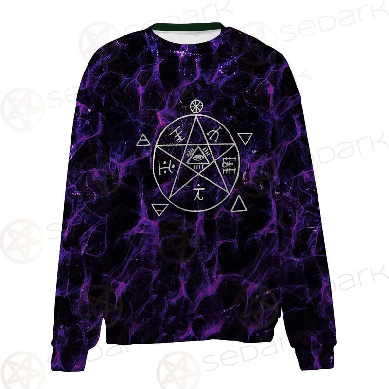 Satan Cross Inverted Purple SED-0499 Unisex Sweatshirt