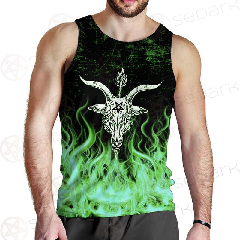 Satan Fire Green SED-0500 Men Tank-tops