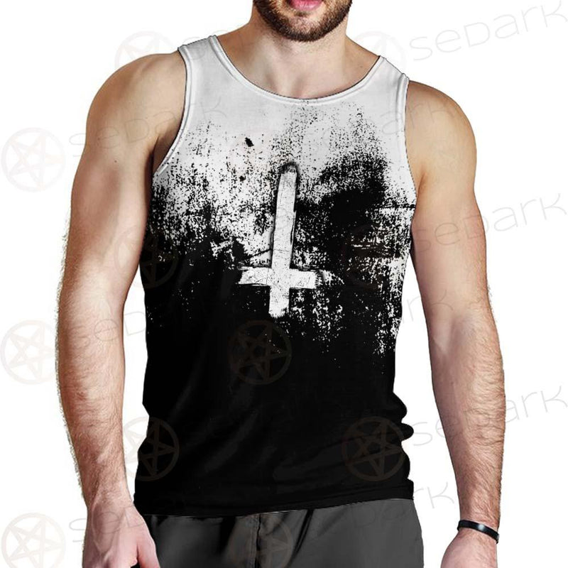 Satan Hand Cross Inverted SED-0502 Men Tank-tops