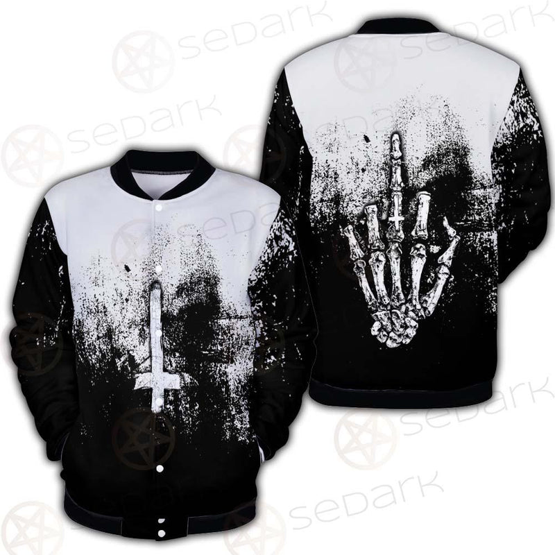 Satan Hand Cross Inverted SED-0502 Button Jacket