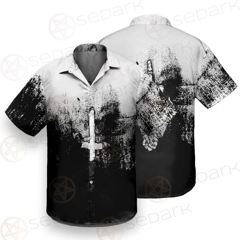 Satan Hand Cross Inverted SED-0502 Shirt Allover