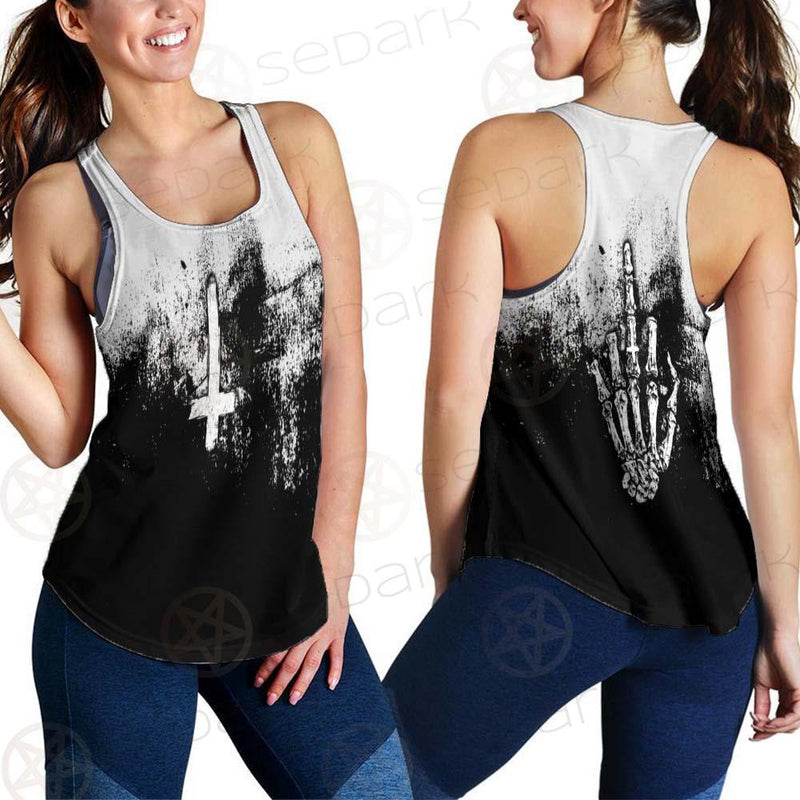 Satan Hand Cross Inverted SED-0502 Women Tank Top