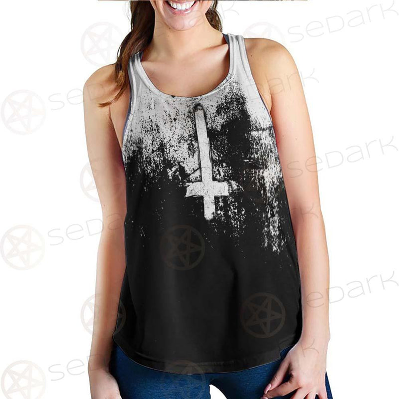 Satan Hand Cross Inverted SED-0502 Women Tank Top