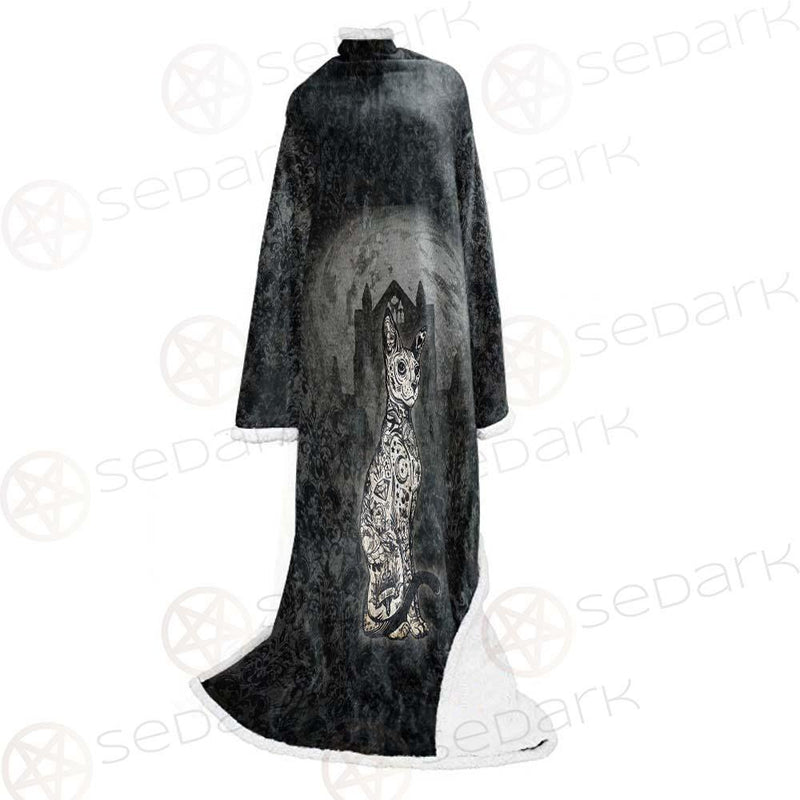 Gothic Cat SED-0504 Sleeved Blanket