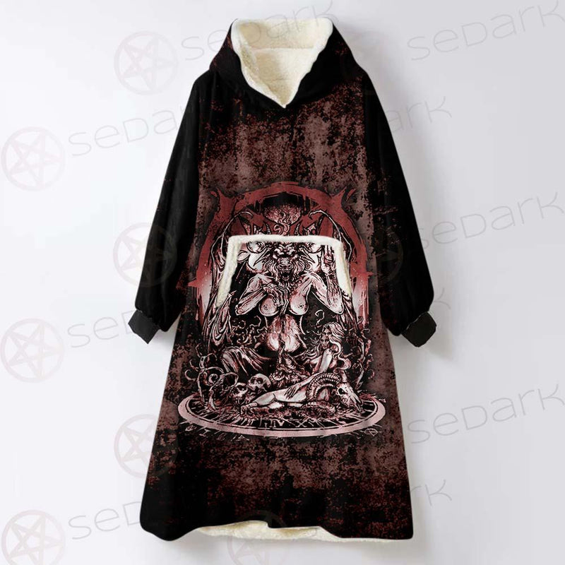 Satan Angry SED-0513 Oversized Sherpa Blanket Hoodie