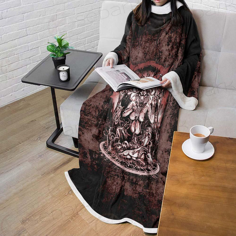 Satan Angry SED-0513 Sleeved Blanket