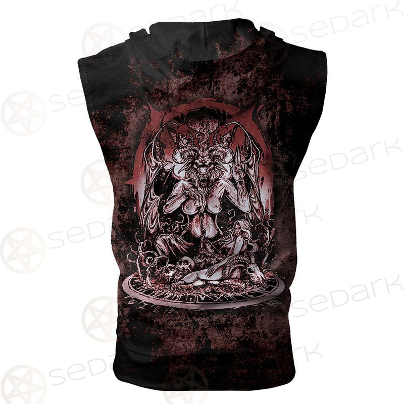 Satan Angry SED-0513 Zip Sleeveless Hoodie