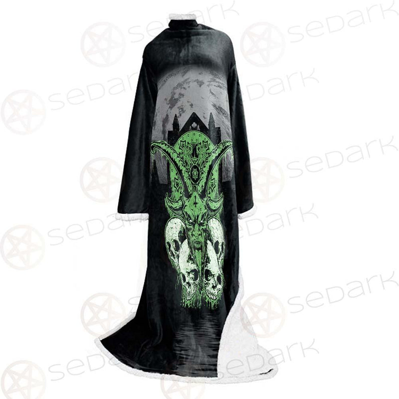 Satan Skull SED-0521 Sleeved Blanket