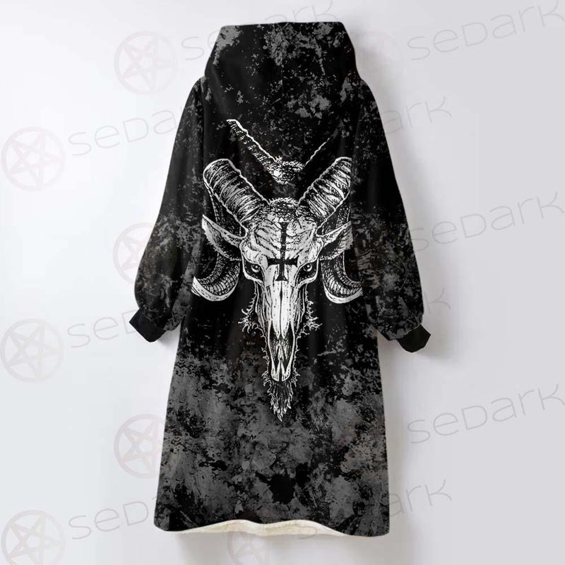 Satanic Symbol SED-0522 Oversized Sherpa Blanket Hoodie