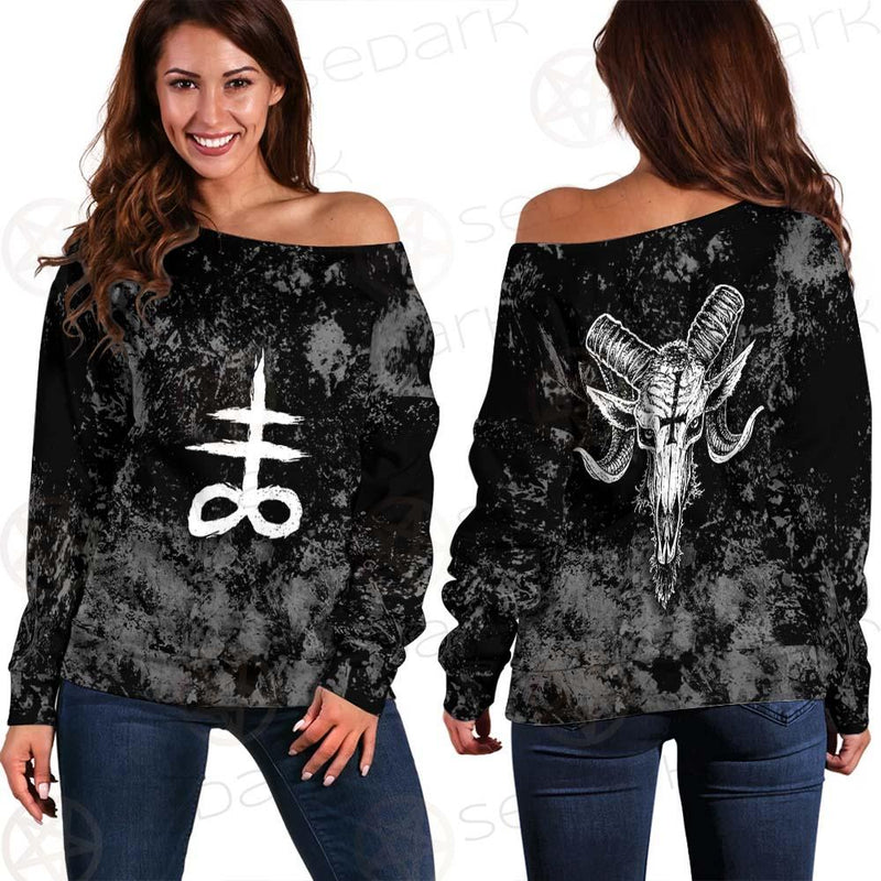 Satanic Symbol SED-0522 Off Shoulder Sweaters
