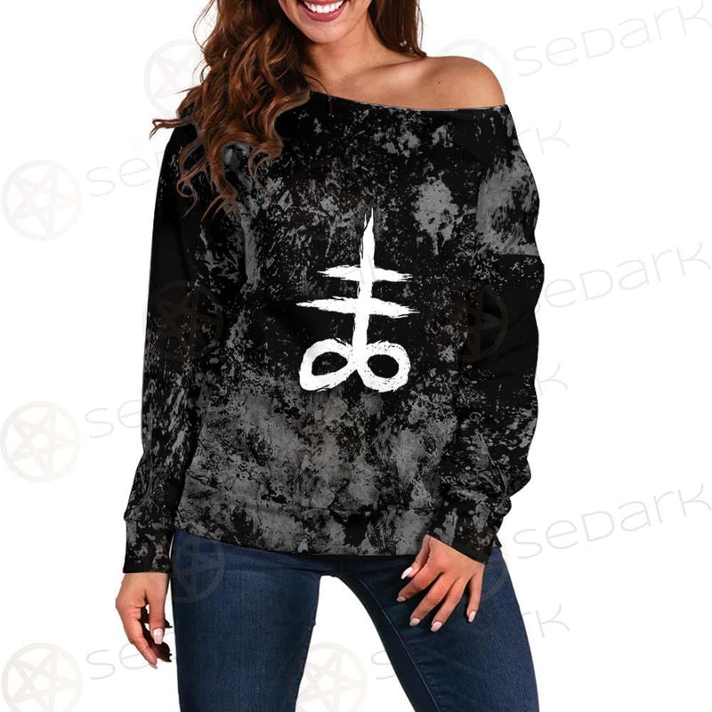Satanic Symbol SED-0522 Off Shoulder Sweaters