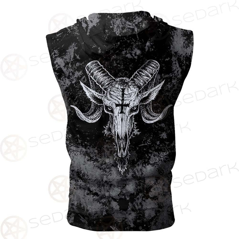 Satanic Symbol SED-0522 Zip Sleeveless Hoodie