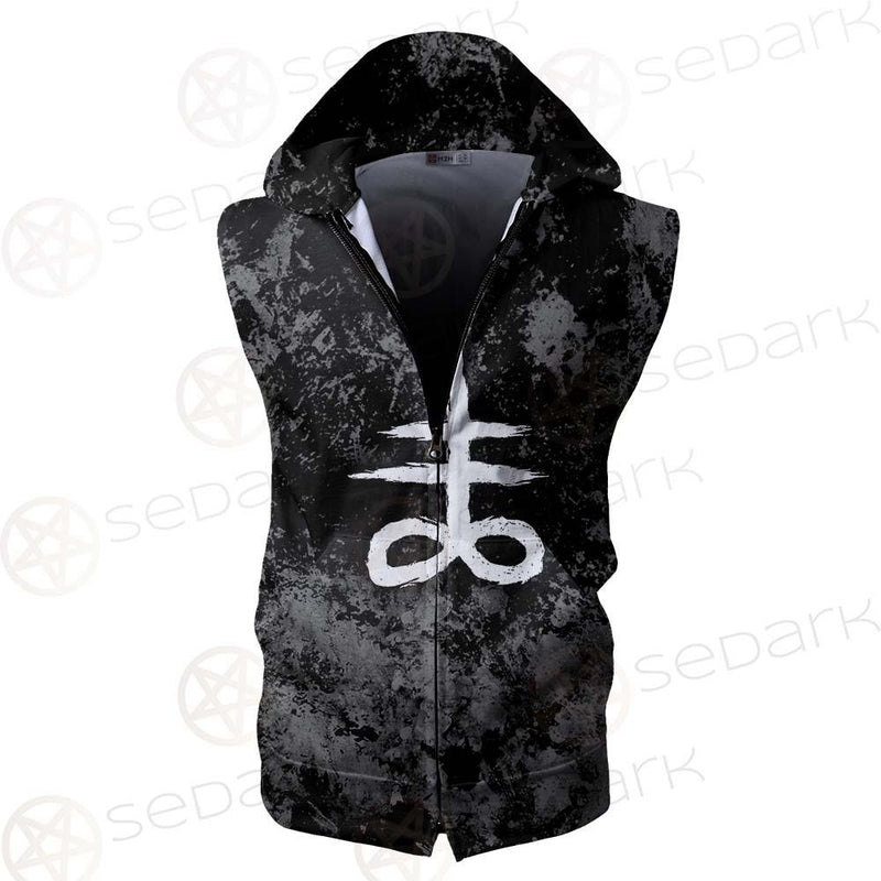Satanic Symbol SED-0522 Zip Sleeveless Hoodie