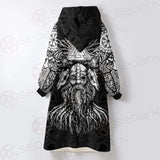 Viking Symbols Pattern SED-0523 Oversized Sherpa Blanket Hoodie