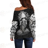 Viking Symbols Pattern SED-0523 Off Shoulder Sweaters