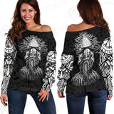 Viking Symbols Pattern SED-0523 Off Shoulder Sweaters