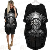 Viking Symbols Pattern SED-0523 Batwing Pocket Dress