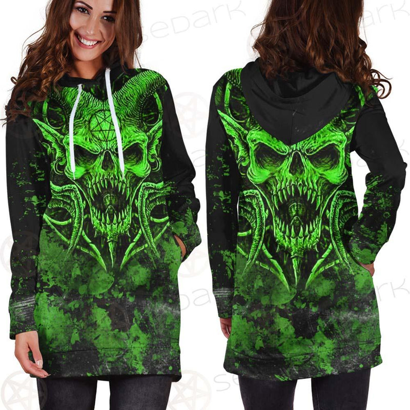 Satan Skull SED-0525 Hoodie Dress