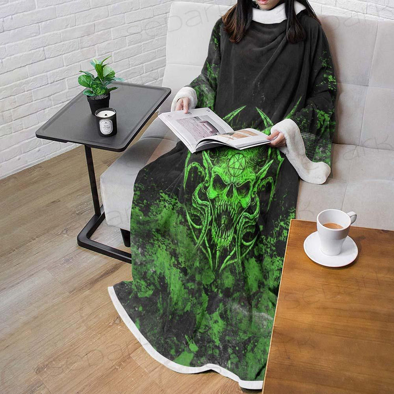 Satan Skull SED-0525 Sleeved Blanket