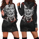 Satan Skull Symbols SED-0526 Hoodie Dress