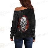 Satan Skull Symbols SED-0526 Off Shoulder Sweaters