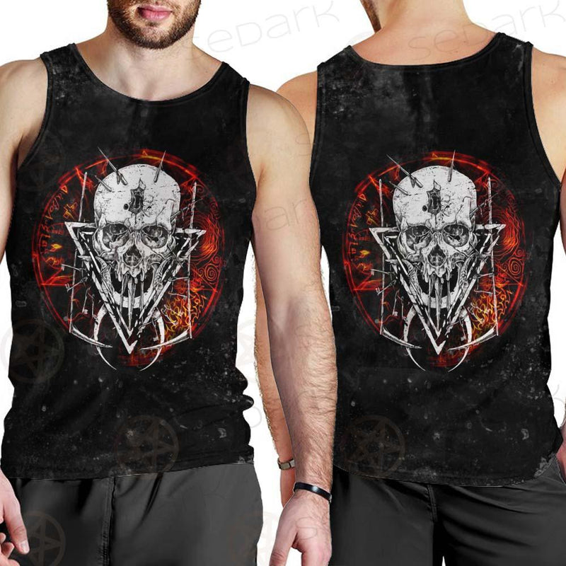 Satan Skull Symbols SED-0526 Men Tank-tops