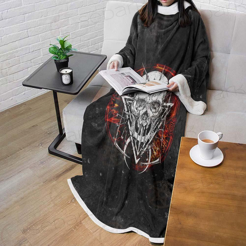 Satan Skull Symbols SED-0526 Sleeved Blanket