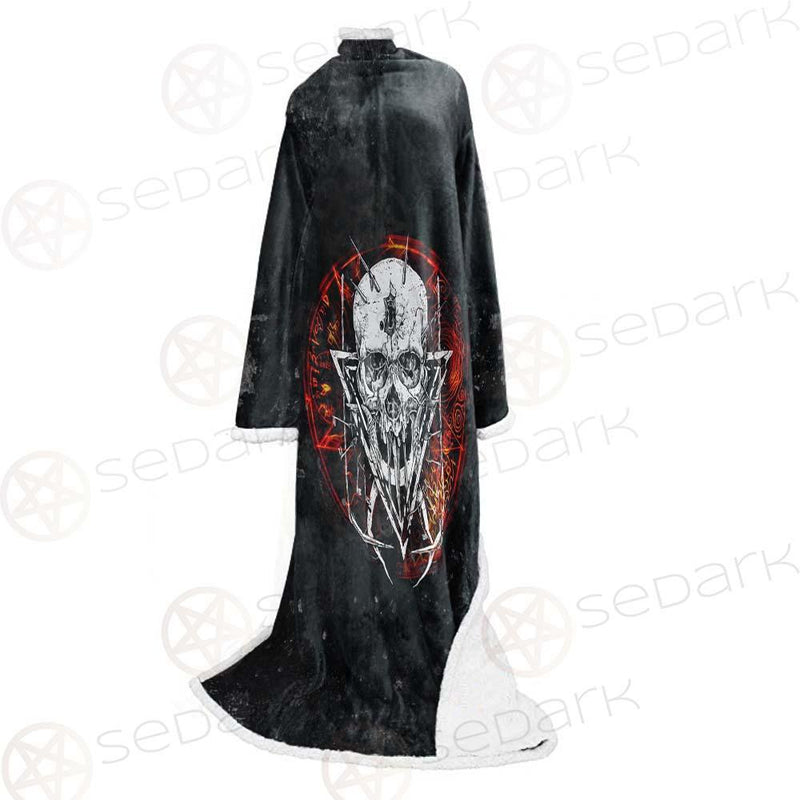 Satan Skull Symbols SED-0526 Sleeved Blanket