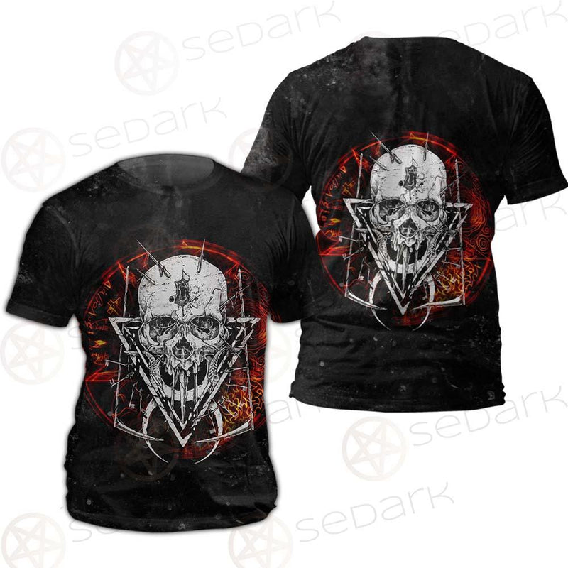 Satan Skull Symbols SED-0526 Unisex T-shirt